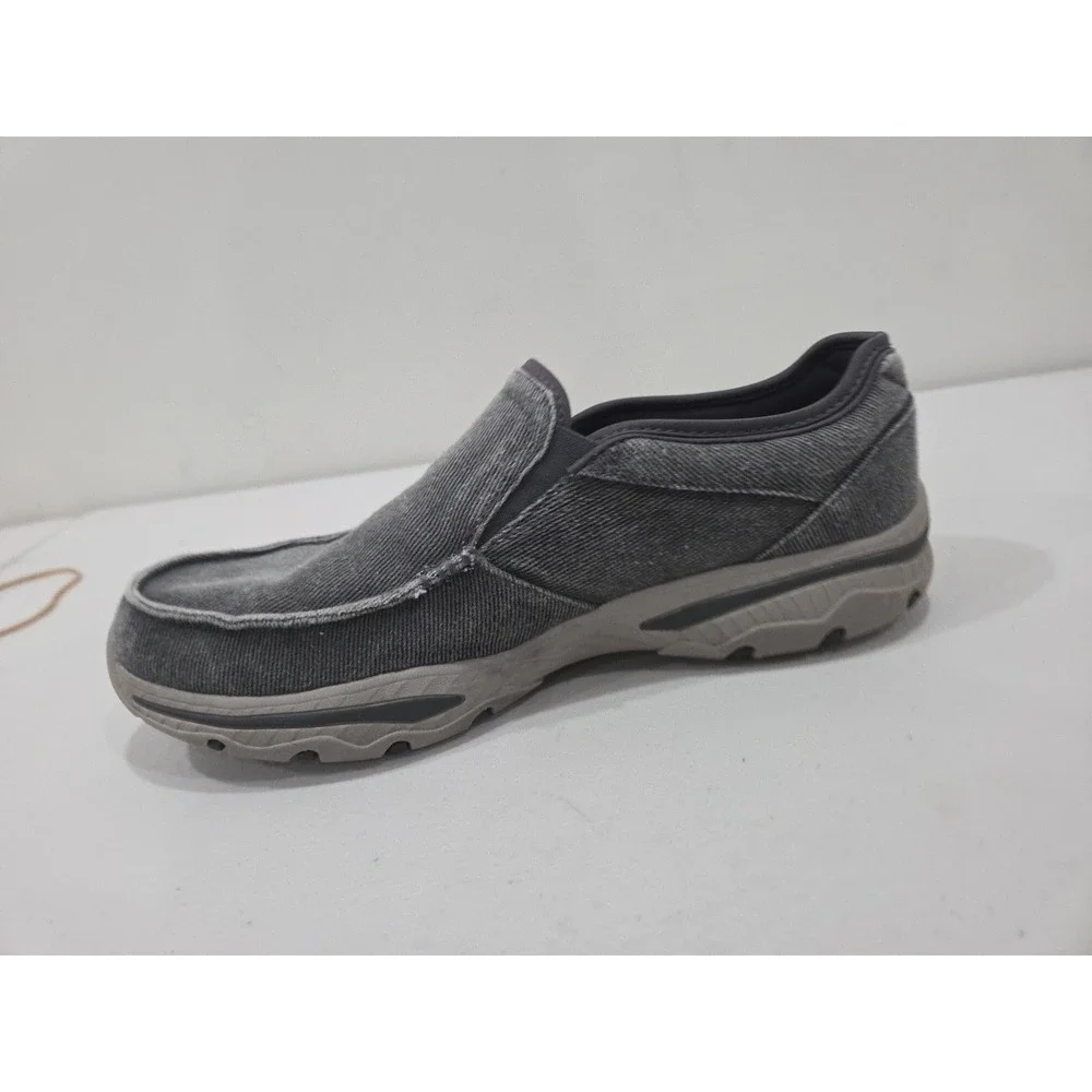 Skechers Creston Moseco Shoes Men's12 Gray Comfort Slip On Relaxed Fit Moc Boat